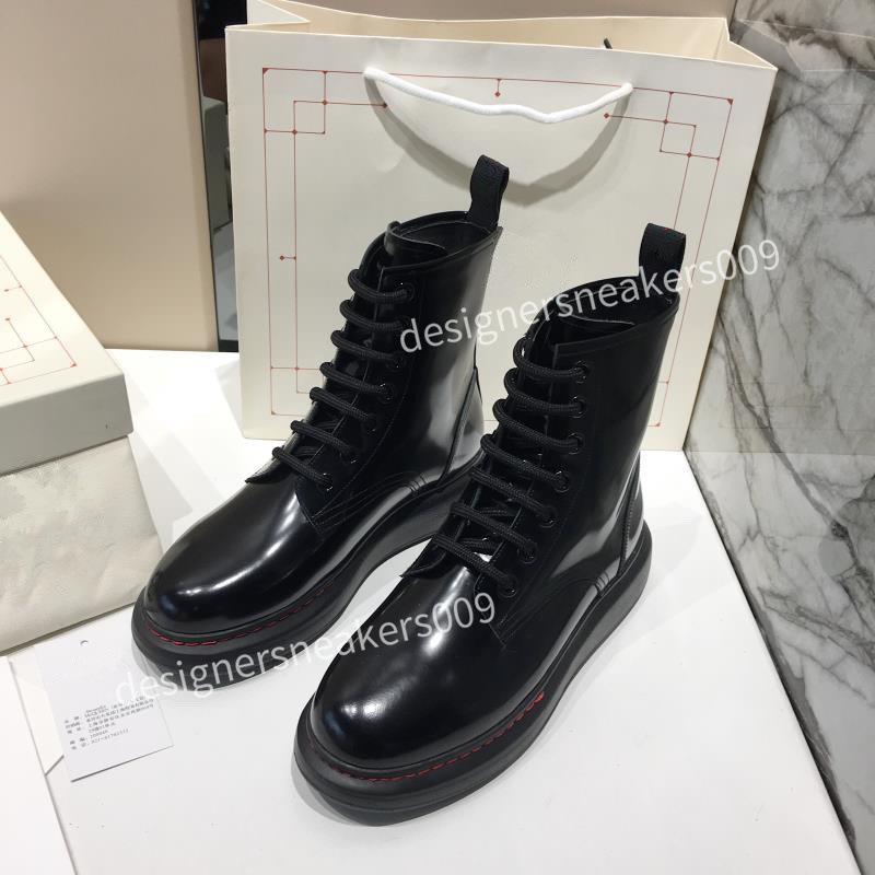 

Designer Shoes Rockoko Combat Boots Womens Ankle Martin Boots Leather Biker Boots Stretch Fabric Australia Booties Women Shoe EU41, 01