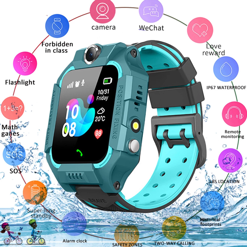 

2021 Kids Smart Watch For Children SOS Call Phone Watch Smartwatch Use Sim Card Photo Waterproof IP67 Kids Gift For IOS Android