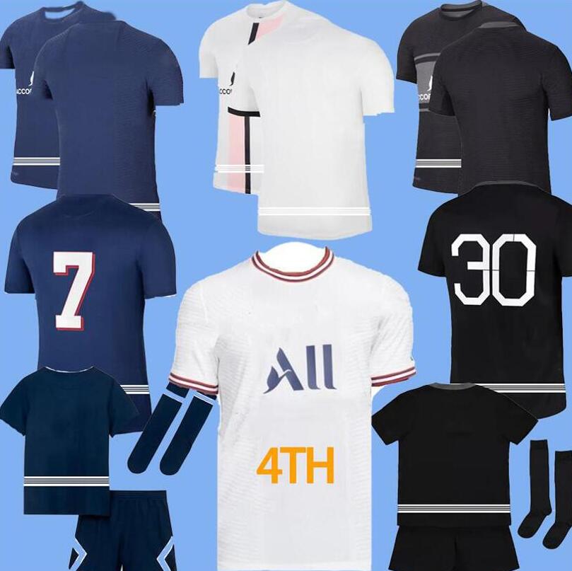 

MBAPPE HAKIMI PLAYER soccer jersey SERGIO RAMOS 22 23 Maillots de football 2022 2023 MARQ VERRATTI pSGS HAKIMI men kids kit shirt MESSI uniforms maillot foot third, 22 23 away