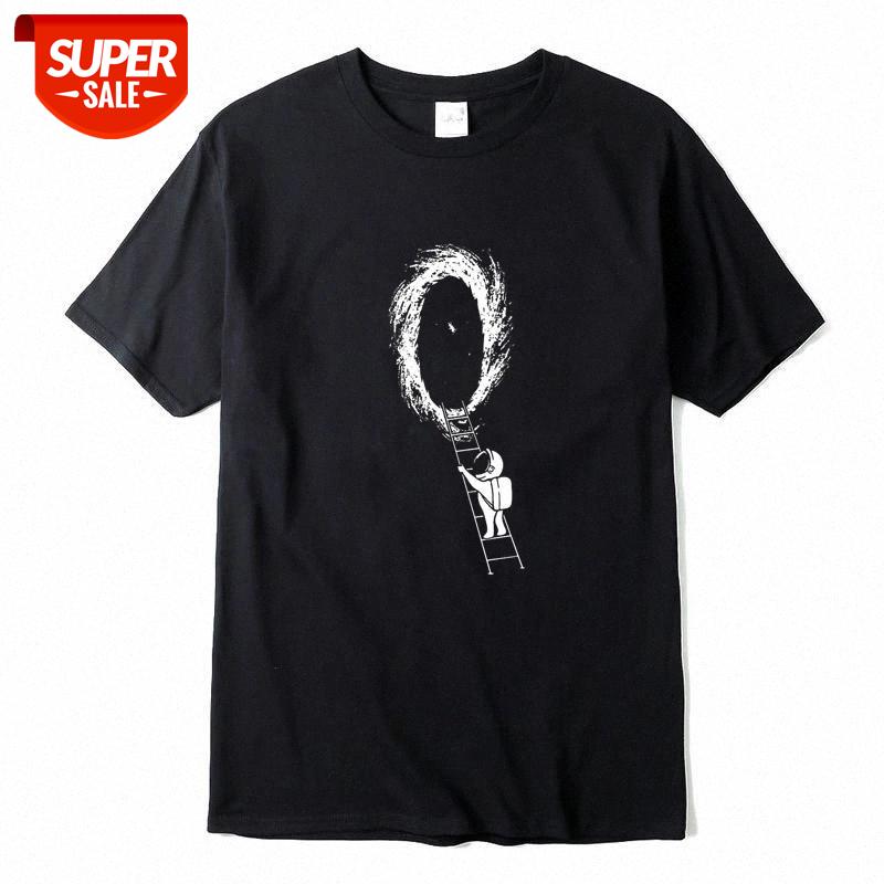 

XIN YI Men'T-shirt High quality 100% cotton short sleeve Funny spaceman printed men tshirt o-neck loose tshirt male tee shirts #sI52, White;black
