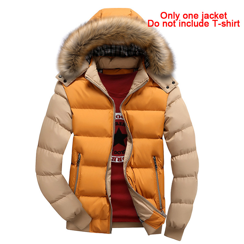 

Plus Size S- Jackets Men Winter Warm Faux fur Hoodies Outwear Slim Mens Coats Windbreaker Men Jacket chaqueta hombre MY132, Full red