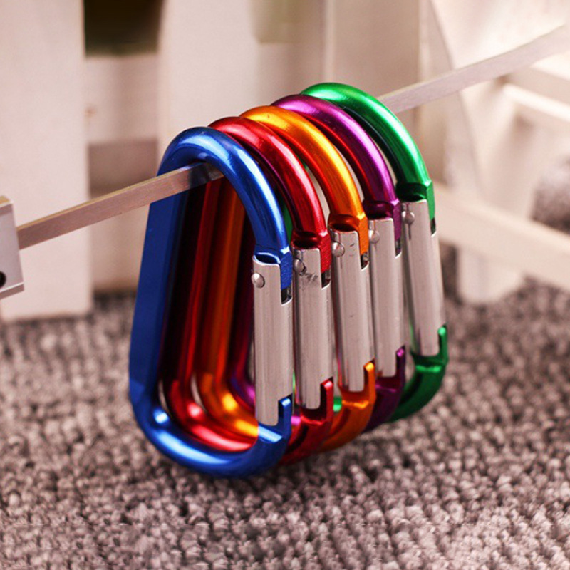 

Outdoor Safety Buckle Keychain Hook Sports Aluminium Alloy Climbing Key Chain Button Carabiner Shape Keyring Camping Hiking Hooks 60 Q2