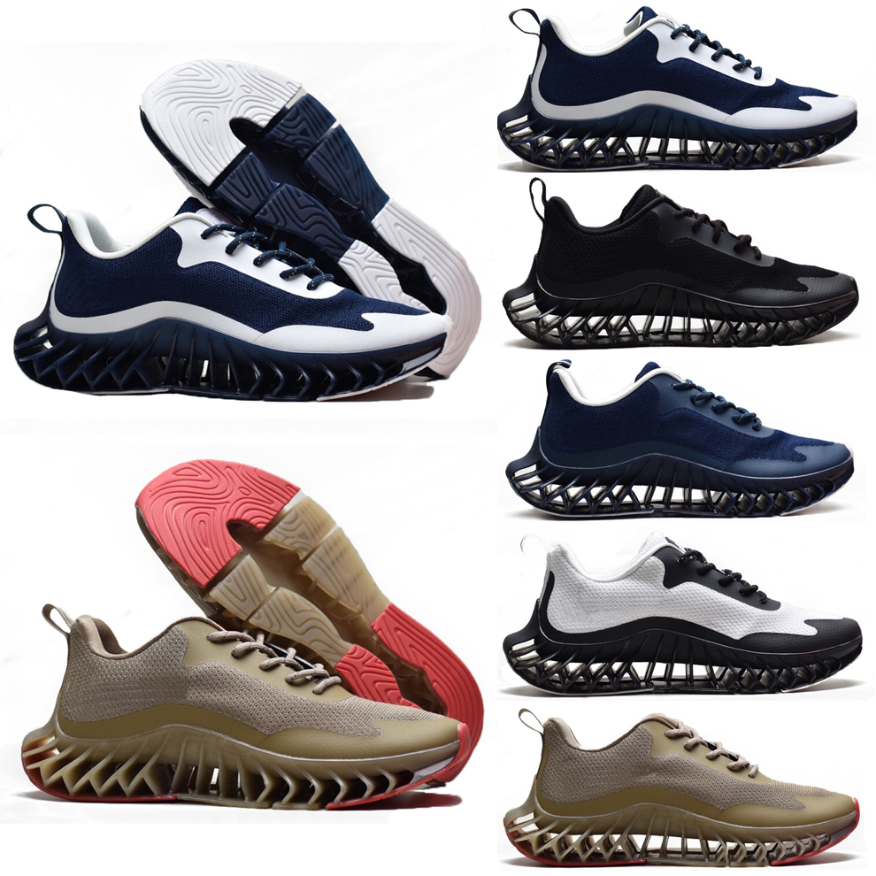 

High Qualtiy VIALE Running Shoes Mens Triple Black White Blue Brown Lightweight Mesh Breathable Sneakers Man Shock Absorbing Blade Warrior Sports Shoe, # 1