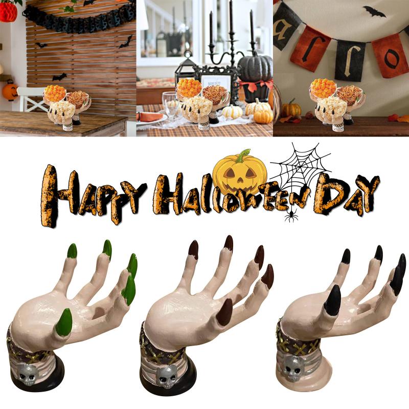 

Dishes & Plates Witch Hand Snack Bowl Holder, Halloween Holder