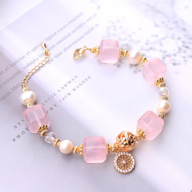 

Beaded, Strands Natural Colored Gemstone DIY Adjustable Bracelet Fashion Jewelry