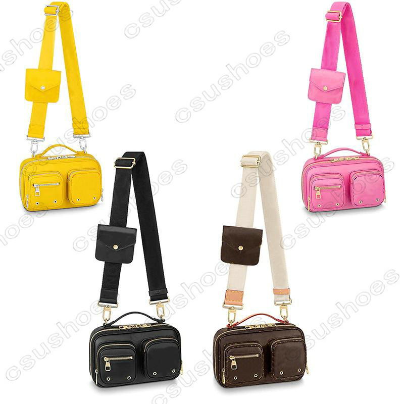 

UTILITY CROSSBODY Women Bag handbag Coin Purse Canvas Natural Camera Stud mini Clutch Shoulderbag Double Zip Closure M59244 M58652 M80450 M80446
