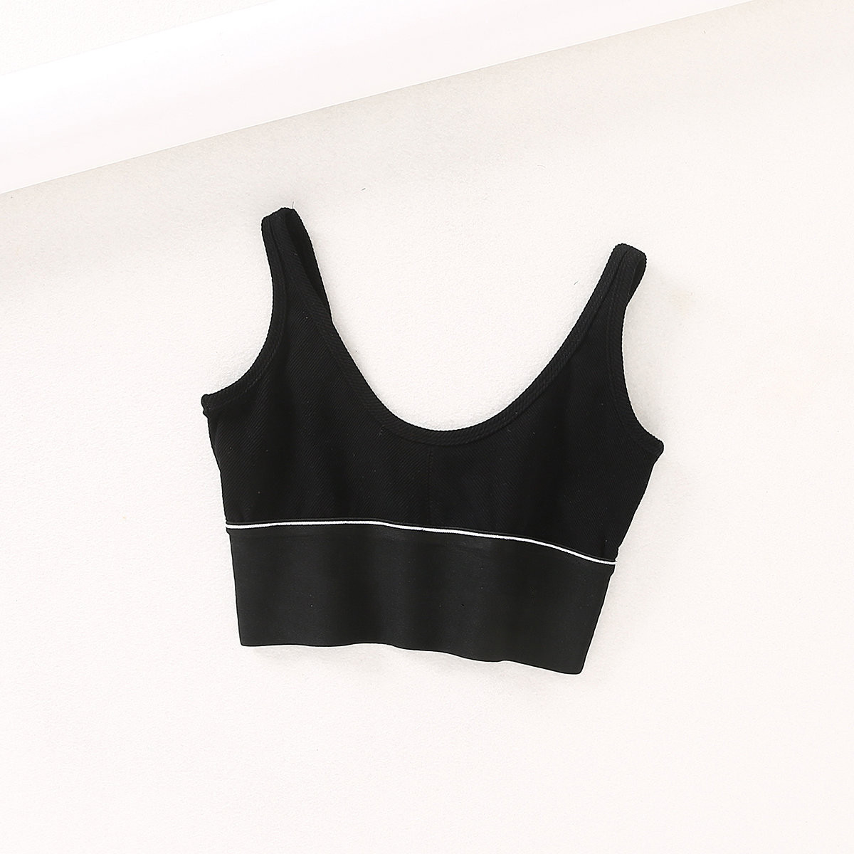 

Women's Tanks & Camis Anagram-embroidered cotton-blend tank tops Shorts Designer Skirts Yoga Suit Two Piece Dress bra Vest Ladies solid Vintage T Shirt Femme, Black tank