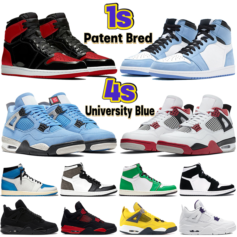 

Men women 1 1s 4 4s Basketball Shoes University Blue Hyper Royal twist dark mocha red thunder Paris black cat mens sneakers trainers, 48 bubble wrap packaging