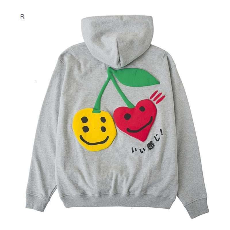 

Cpfm co branded human made cherizi cherry smiley face double sided foam printed Hoodie, Black