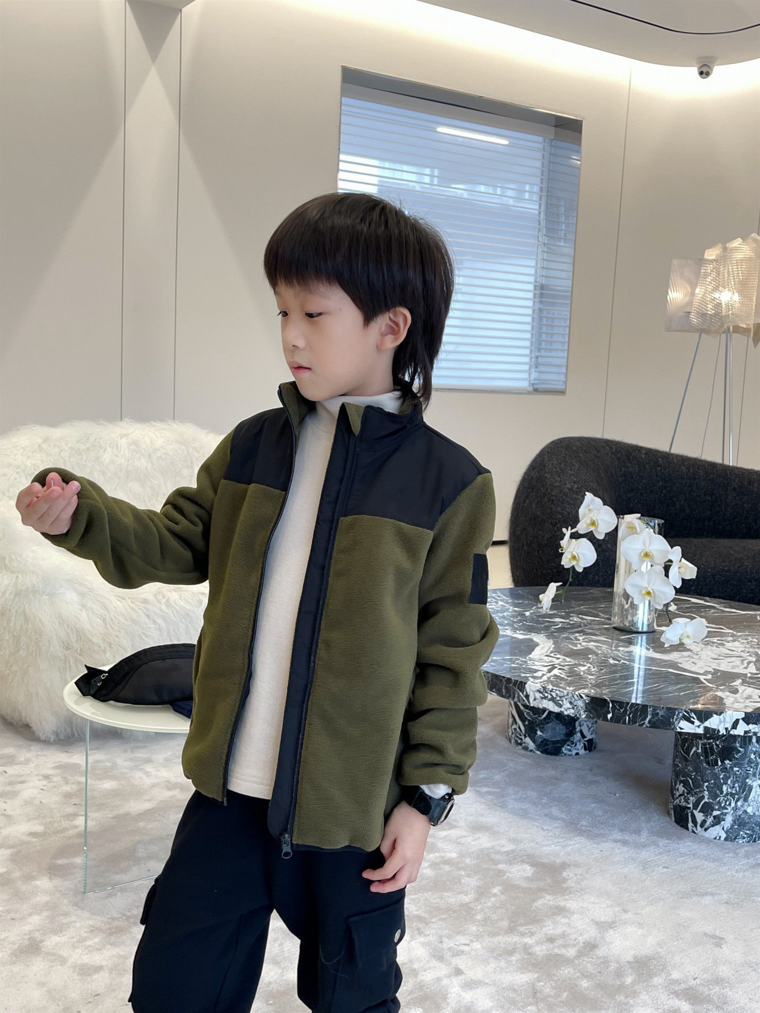 

Winter Kids Boys Fleece Jacket Soft Clothes Baby Girl Warm Casual Sportswear Coats Children Zipper Outerwear, Yellow