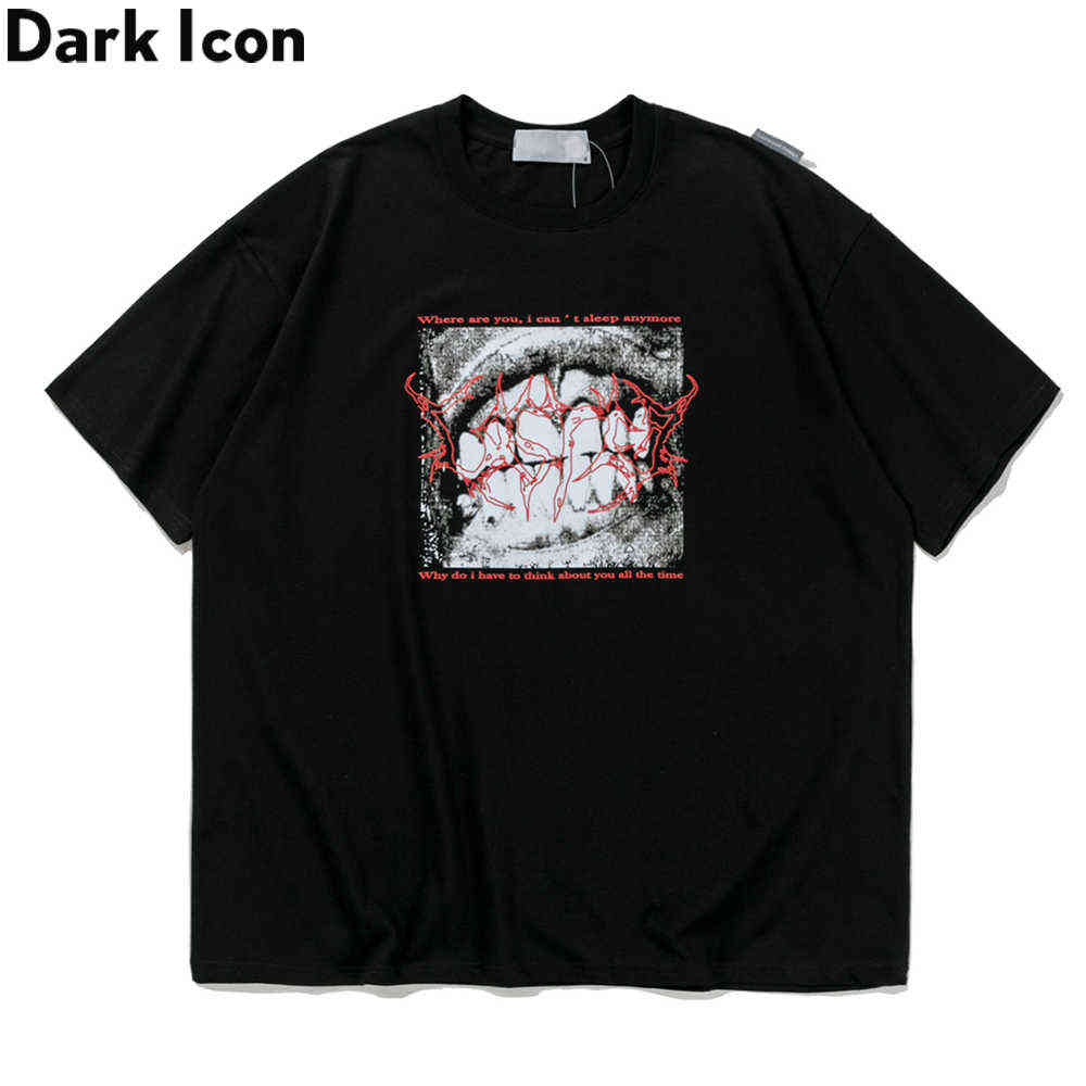 

Round Neck Hip Hop T-shirt Men Women Oversized Men's Tshirt Cotton Tee 210603, White