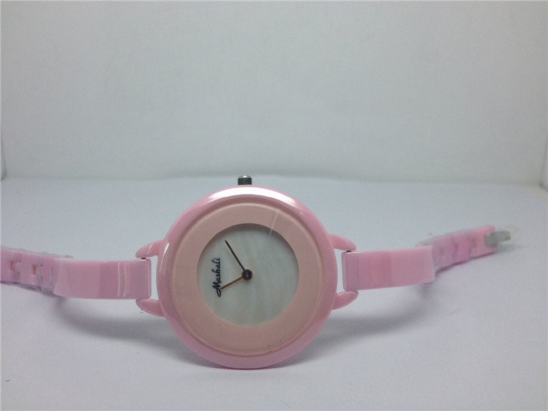 New fashion dress watch for woman pink ceramic lady watch quartz movement watch 01-image-660473953