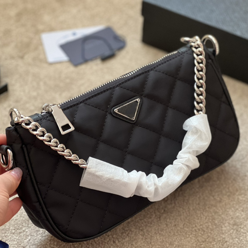 

Thread Diamond Lattice Underarm Bag Ladies Leather Shoulder Bags Black Pouch Women Clutch Fluffy Checks Female Lattices Clutches