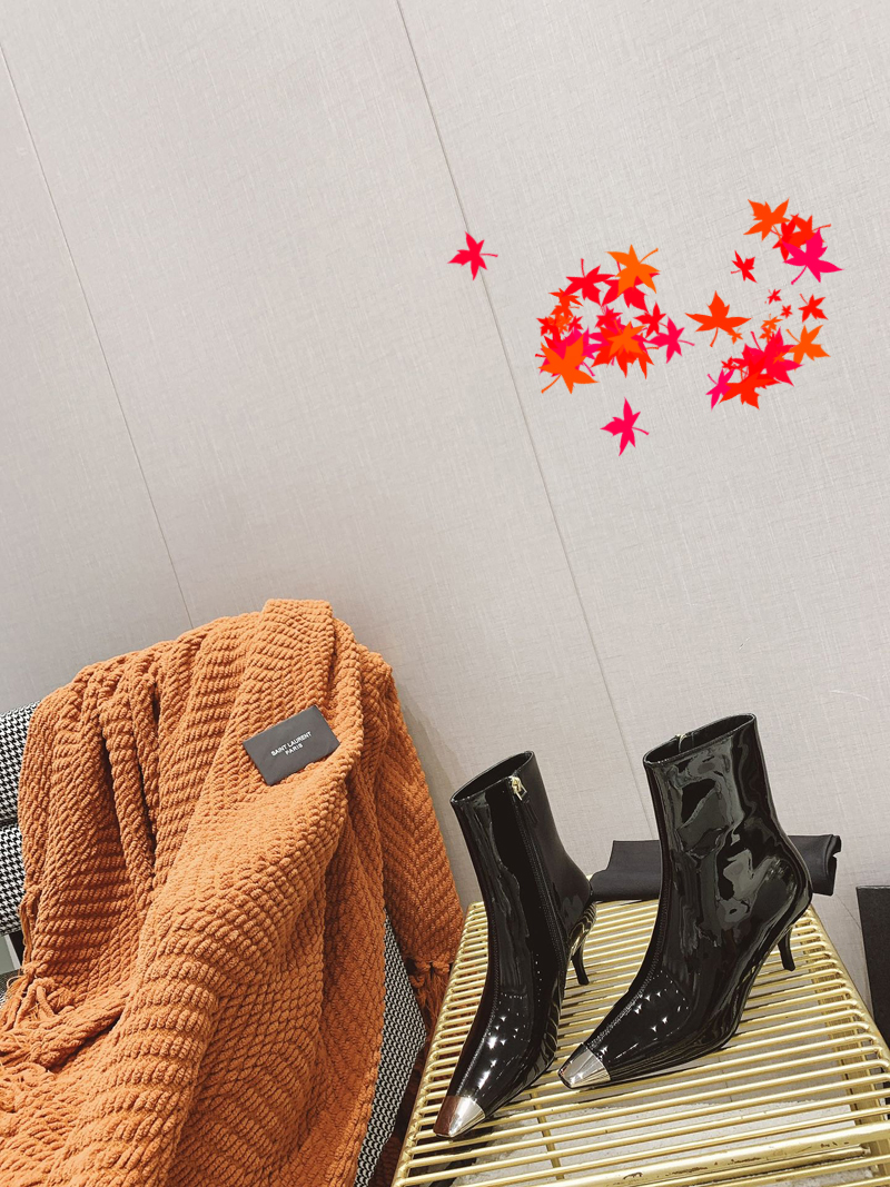 

2022 Leather Boots ladies short Ankle Cowskin Boot autumn winter Chunky Heel Martin Booties Fashion Camfortable shoes Top Quality with box size 35-40 -H044, Picture color