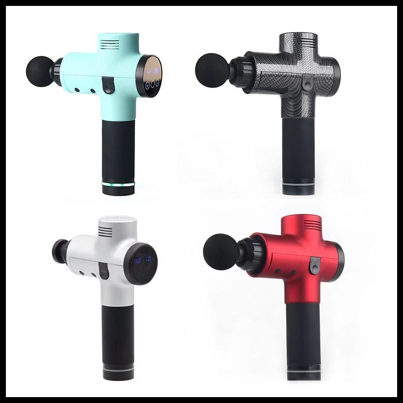 20 Speed Portable Massage Gun Percussion Massager Muscle Tissue Relaxation Therapy 6 Heads With Touch Screen Control Hypervolt Pain Relief-image-749172338