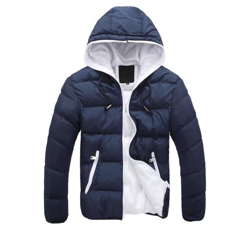 

Men's Jackets Autumn Winter Jacket Men Bomber Casual Thicken Cotton Padded Slim Fit Hoodie Zipper Clothing 2021 Streetwear Coat, Black;brown