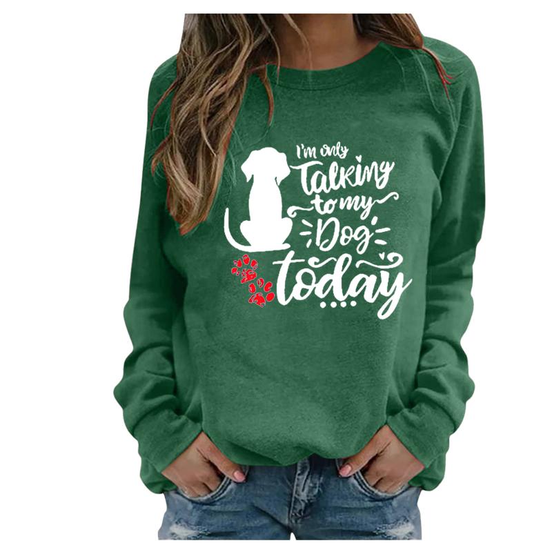 

Women' T-Shirt Words Pattern Tshirts Cool Women Casual Long Sleeve Printing O-neck Tops Shirt Pullover Blusas Elegantes Mujer Vetement Femm, Black