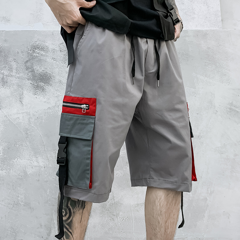 

New 2021 Harajuku Summer Elastic Joggers Streetwear Casual Shorts Cotton Hip Hop Sweatpants Short Pants Men Keea 6boa, Dk14 grey