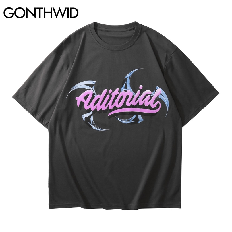 

Oversized T-Shirts Streetwear Hip Hop Casual Short Sleeve Tshirts Harajuku Fashion Cotton Loose Tees Mens Summer Tops 210602, White