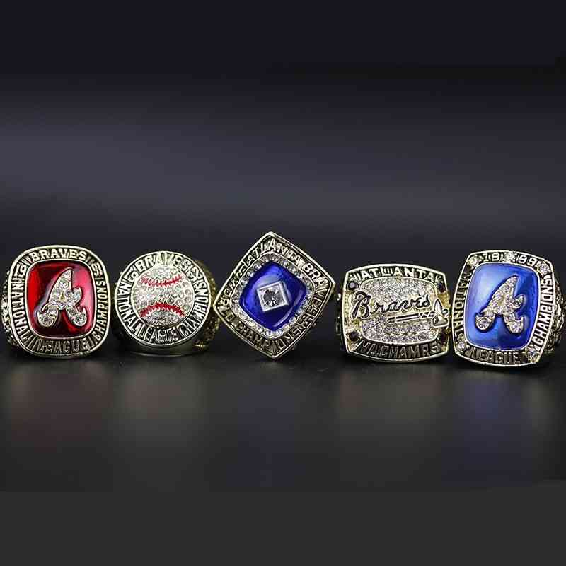 

MLB 1991 1992 1995 1999 Atlanta warriors baseball championship ring 5 sets