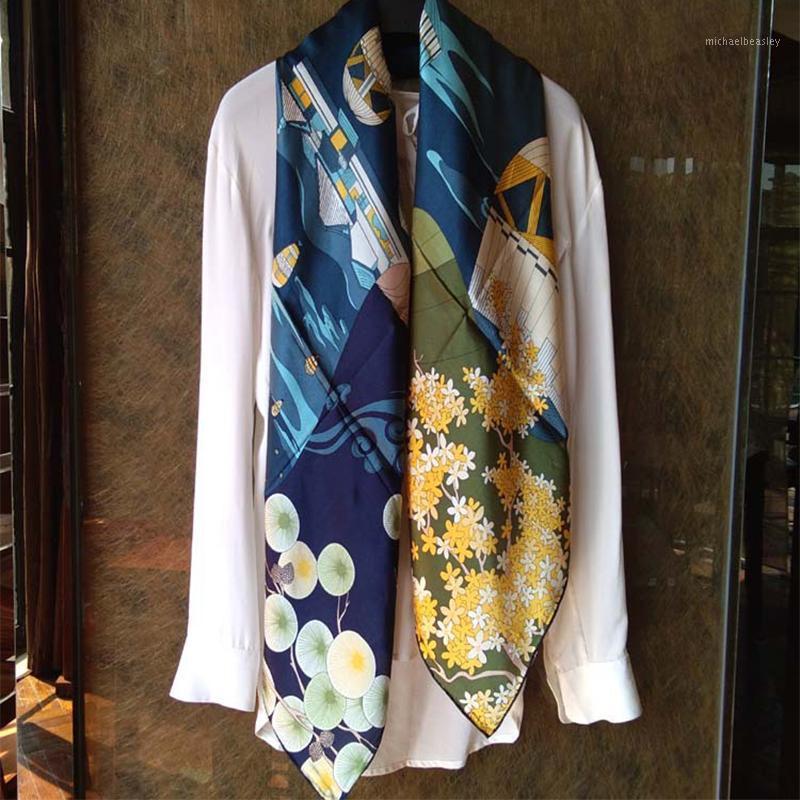 

Scarves 100% Pure Silk Square Scarf Women Big For Lady Spring Summer Large Shawl 110 *110 100 Gift Lover , Mom Friend
