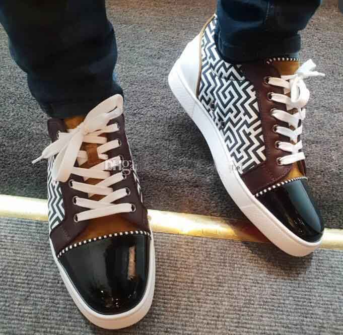 

Fresh New Season Junior Red Soles Design Women,Men Nospike Sneaker Red Bottom Men's Shoes Flat Low Top Traines With Fashion Print