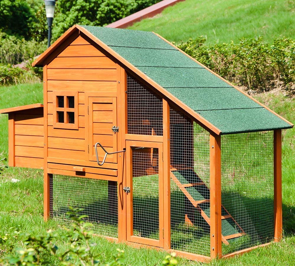 

LEISUS Pet Rabbit Hutch Wooden House Chicken Coop for Small Animals