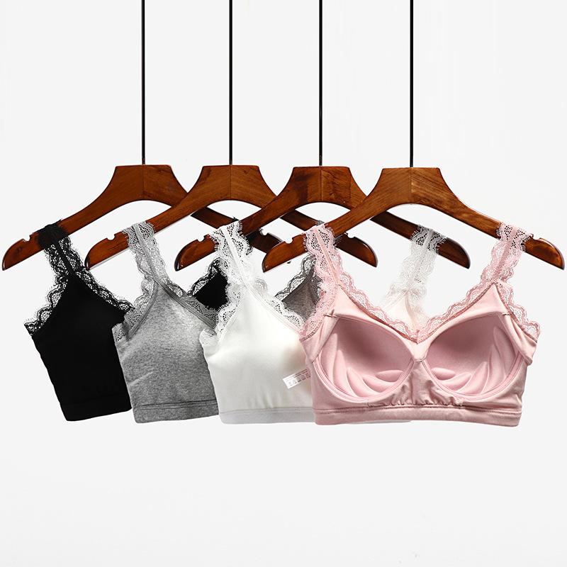 

Bras Strapless Bra With Chest Pad, Lace Small Sling, Anti-walking, Big U Beautiful Back, No Steel Ring, Gather Underwear, Wrap The Ch