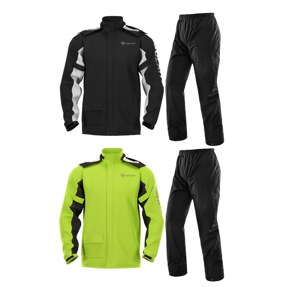 

Motorcyce Raincoat Suit Waterproof Cycing Raincoat+Rain Pants ightweight Fodabe Windproof Jacket Suits Motorcyce Suit