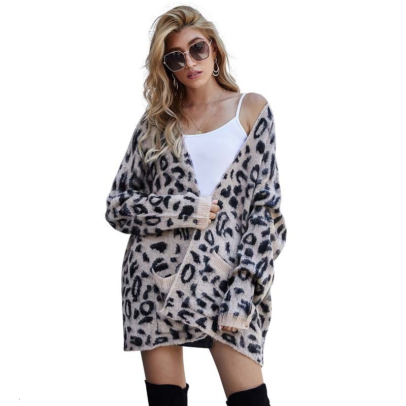 

2021 New Women Knitted Cardigan Autumn Winter Long Sleeve Fashion Oversized Ladies Cardigans Casual Pull Sweaters Coat C4ga, Gray