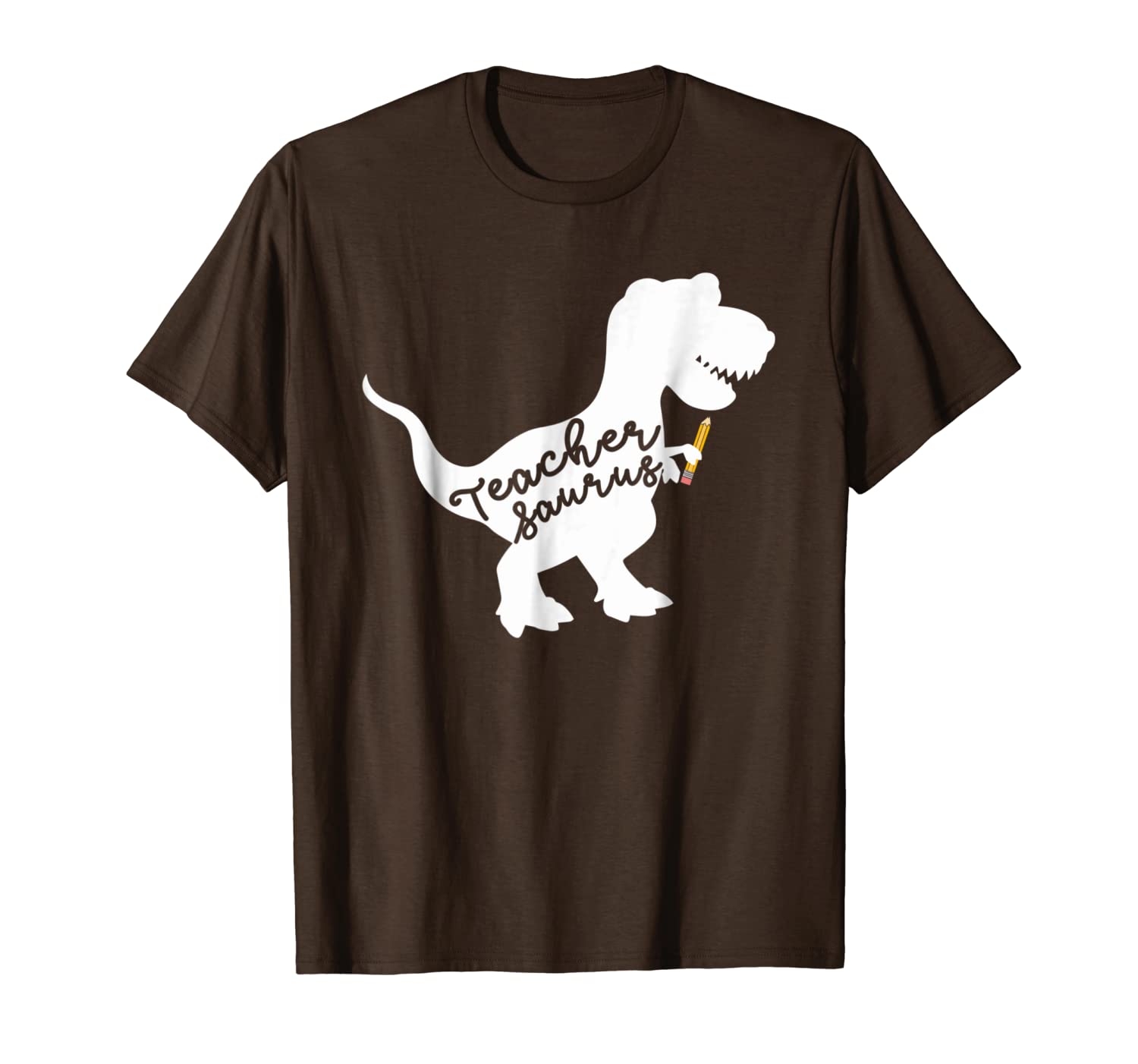 

teacher saurus t shirt for men and women, White;black