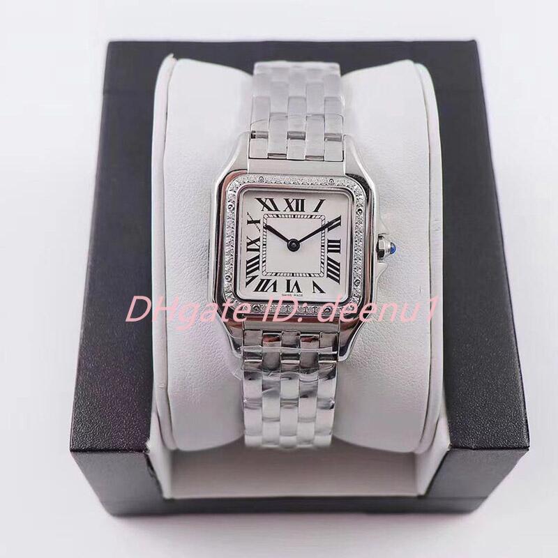 

quality ladies watch fashion 22*30mm dial gold/silver stainless steel quartz movement with diamond waterproof Watches, Tool
