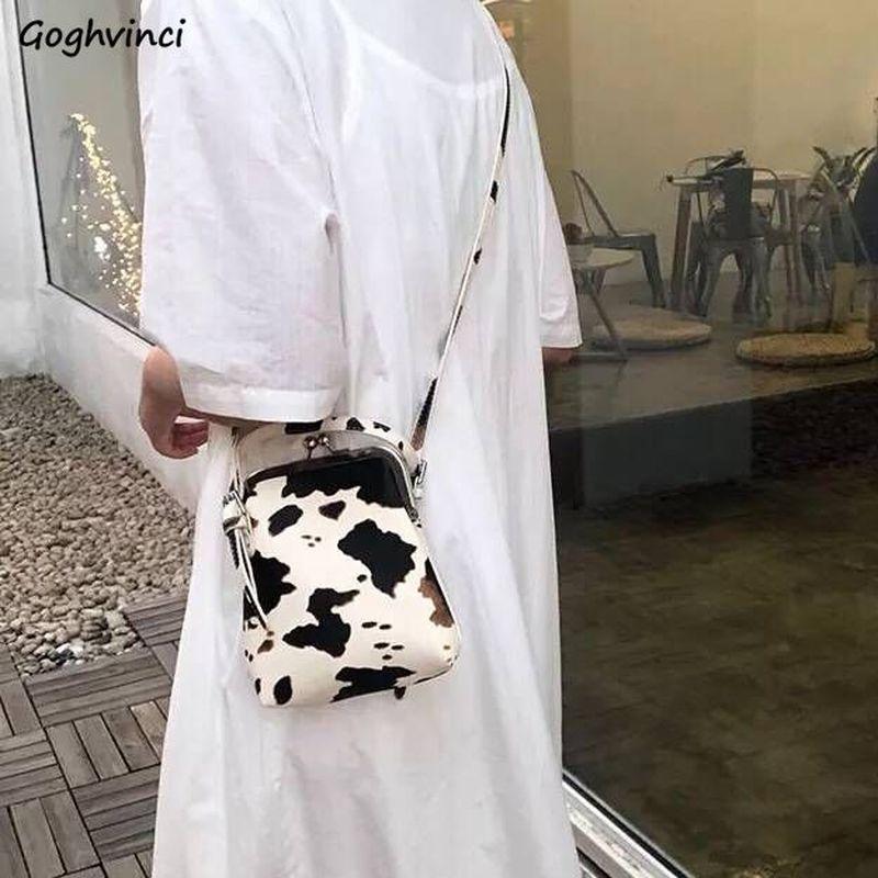 

Shoulder Bags Women Cute Cow Printed Student Vintage Tote Bag Preppy Crossbody Kawaii Shopping Travel Purses PU Handbags Texture, Cow-pattern