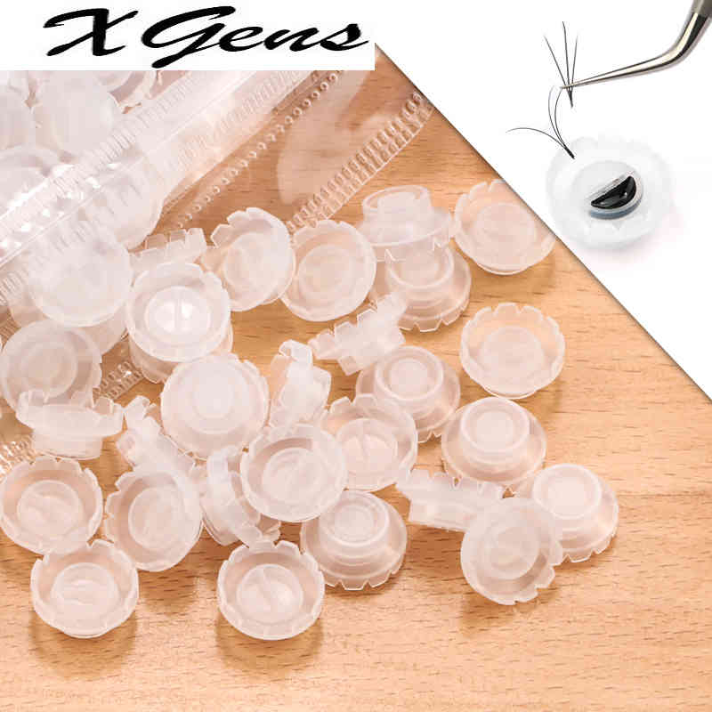 

Disposable Eyelashes Blossom cup eyelashes glue holder plastic Stand Quick Flowering For Eyelashes Extension Makeup Tools