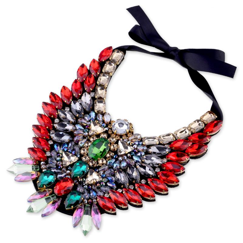 

Chokers Unique Design Statement Crystal Necklace For Women Cup Chains With Glass Stone Handmade Chunky Pendant Choker Bijoux