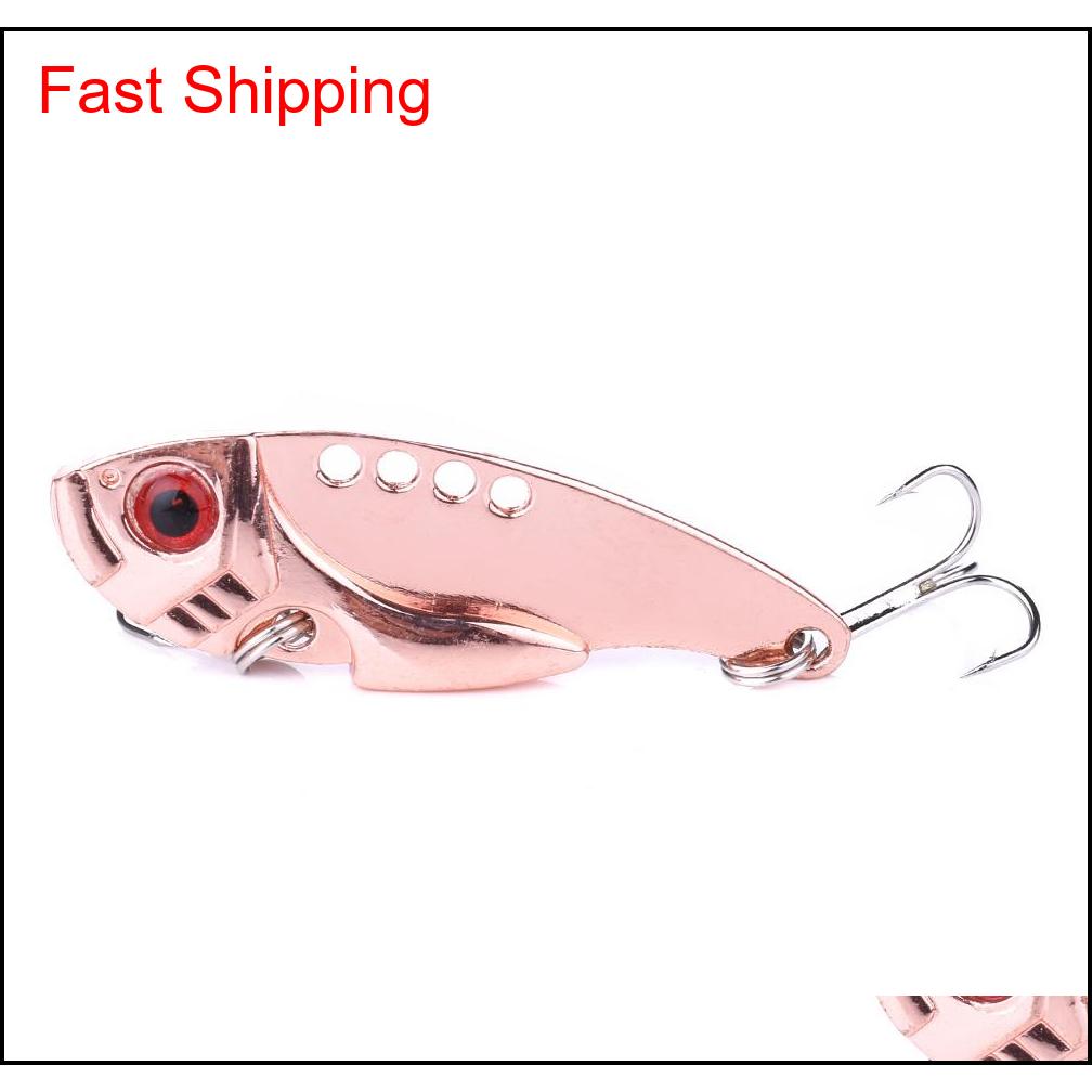 

12pcs Blade Metal Vib Fishing Lures Bait 5.5cm 11g 8#hooks Sinking Metal Spoon Fishing Lures JZF hairclippers2011