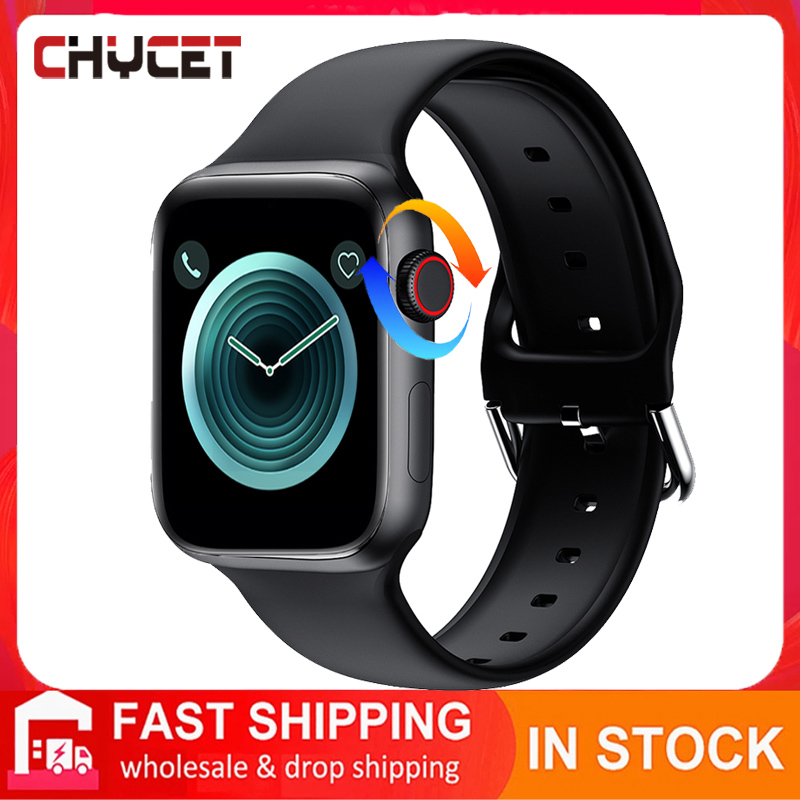 

CHYCET IWO Smart Watch 2021 Bluetooth Call Clock Heart Rate Monitor Blood Pressure Sport Waterproof Smartwatch Men Women PK W46g, W26pro black