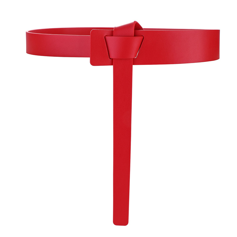 

Autumn Winter Knot Wide Leather Belts Decorative Coat Ladies Layer Cowhide Waistband Outdoor Women Waist Seal Wholesale, As pic
