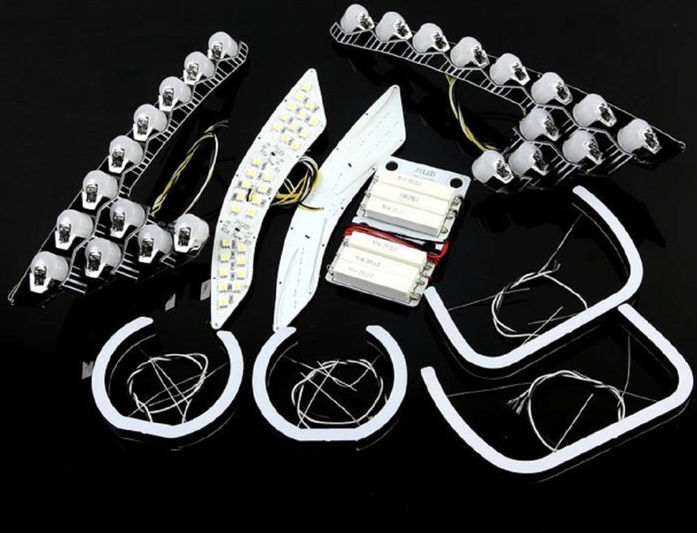 

Car Headlights 8pcs/lot LED Angel Eye Width Light Turning Custom Dual Colors White Yellow 12V For KIA K5 2014-2021