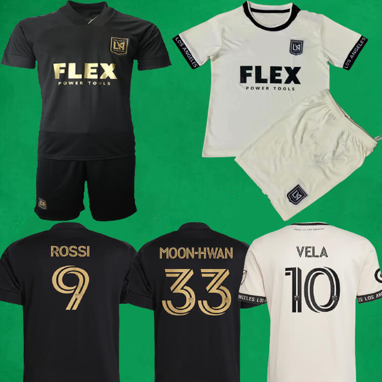 

2021 LAFC Soccer Jerseys Home Away Goalkeeper Kits 21 22 MLS Los Angeles FC Carlos Vela GABER ROSSI CIMAN Football Shirts Shorts Men's Kids Sport Uniforms, Gk red