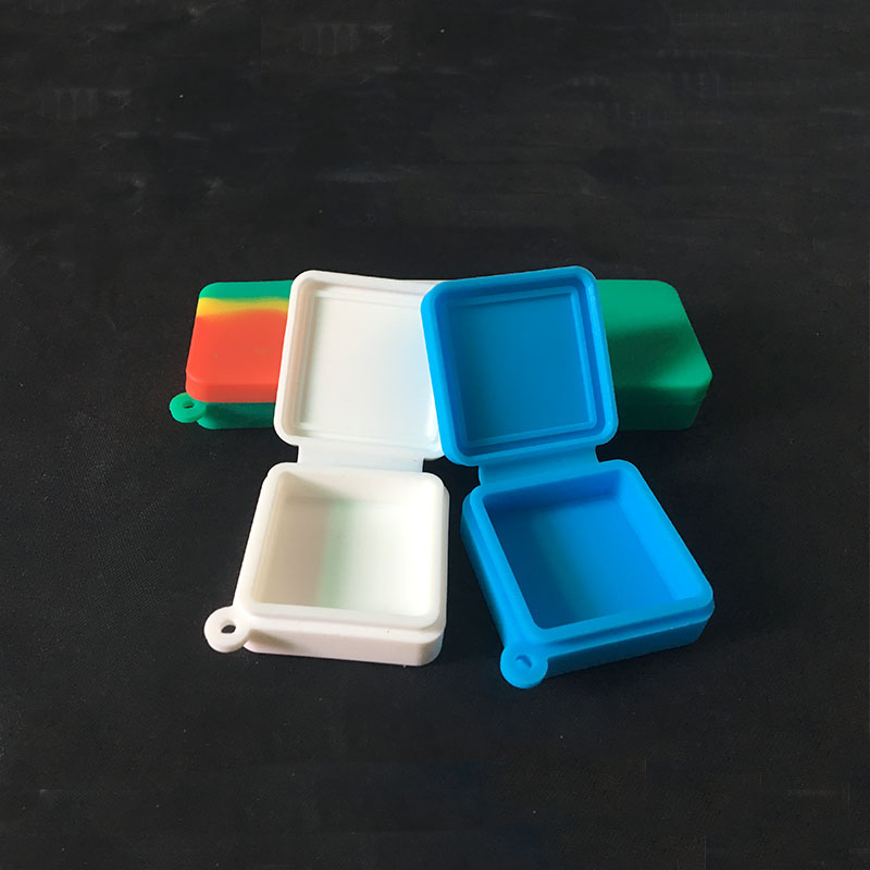 

9 Ml Silicone Container Food Grade Storage Jars Flat Slab Dab Wax Containers 100 Pcs/lot