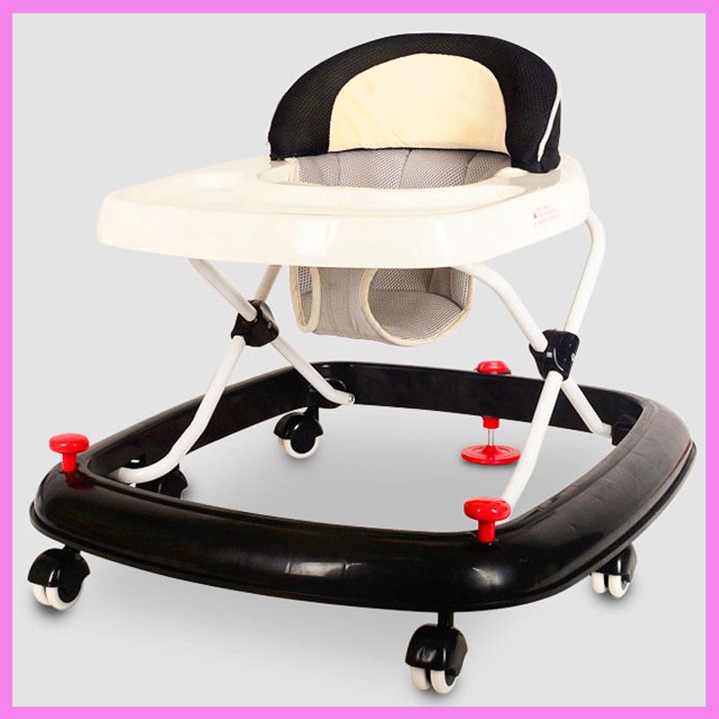 

Baby Walkers Multi-function Walker With Wheels Rollover Trolley Winter Infant Walking Assistant Folding Wheelchair Adjustable Seat