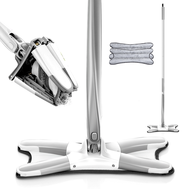 

Hand Free Mop Washing Fat Foor Easy Wringing Microfiber Repacement Pad For Home Kitchen Hardwood aminate Wet And Dry Mop Kit