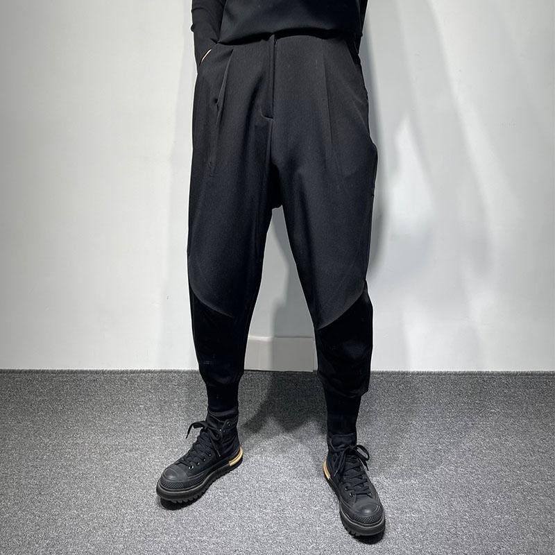 

Men's Pants Pleated Leggings Autumn And Winter Street Yamamoto Loose Slightly Broken Harlan Large Versatile Overalls, Black