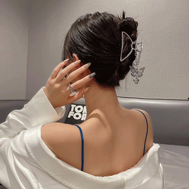 

Hair Accessories Hollow Out Butterfly Heart Tassel Pins For Girl Vintage Clip Jewelry Pendant Hairpin Girls Party