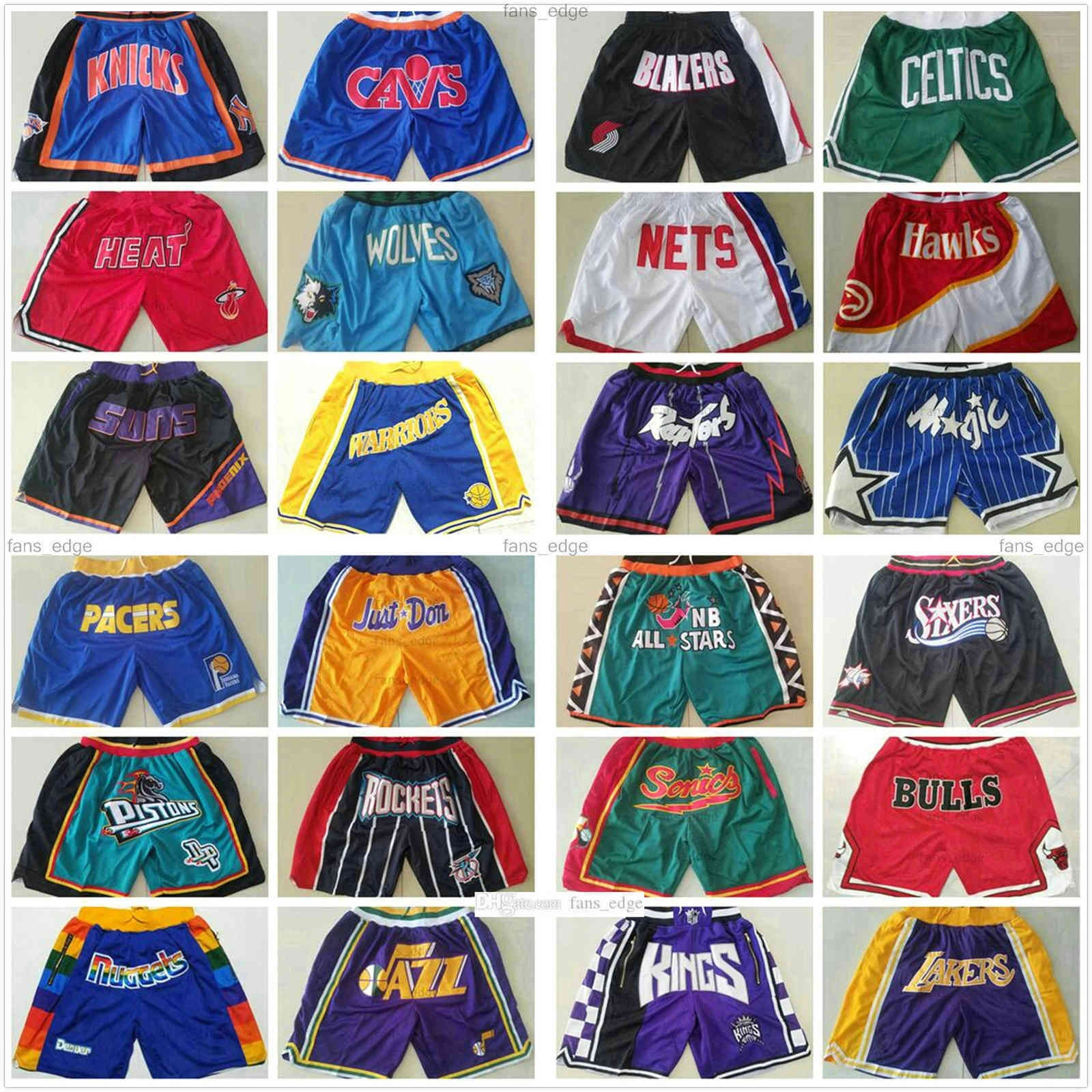 

Top Quality All Team Just Don Basketball Shorts Hip-Hop Sport Wear Zipper Pant With Pocket Stitched Retro Classic Mesh Sweatpant Wholesale, Black