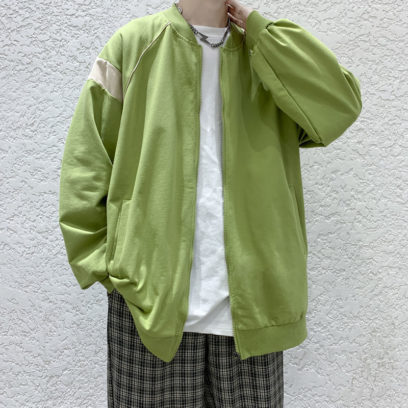 

2021 New Spring Track Men' Fashion Casual Baseball Uniform Jackets Mens Streetwear Korean Loose Hip-hop Bomber Jacket Men -3xl Ycpz, Dark gray