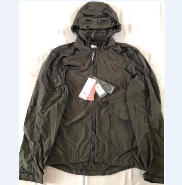 

Metal nylon two glasses GOGGLE men jacket casual CP hoodies outdoor windbreak black army green 2 colors size M-XXL