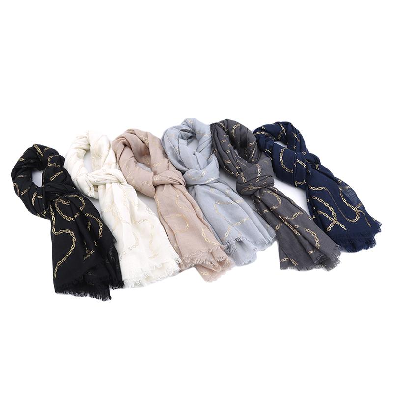 

2021 Ladies Fashion Gold Foil Fringe Viscose Shawl Scarf Bling Oversize Thick Wrap Hijabs Muslim Sjaal, Blue;gray