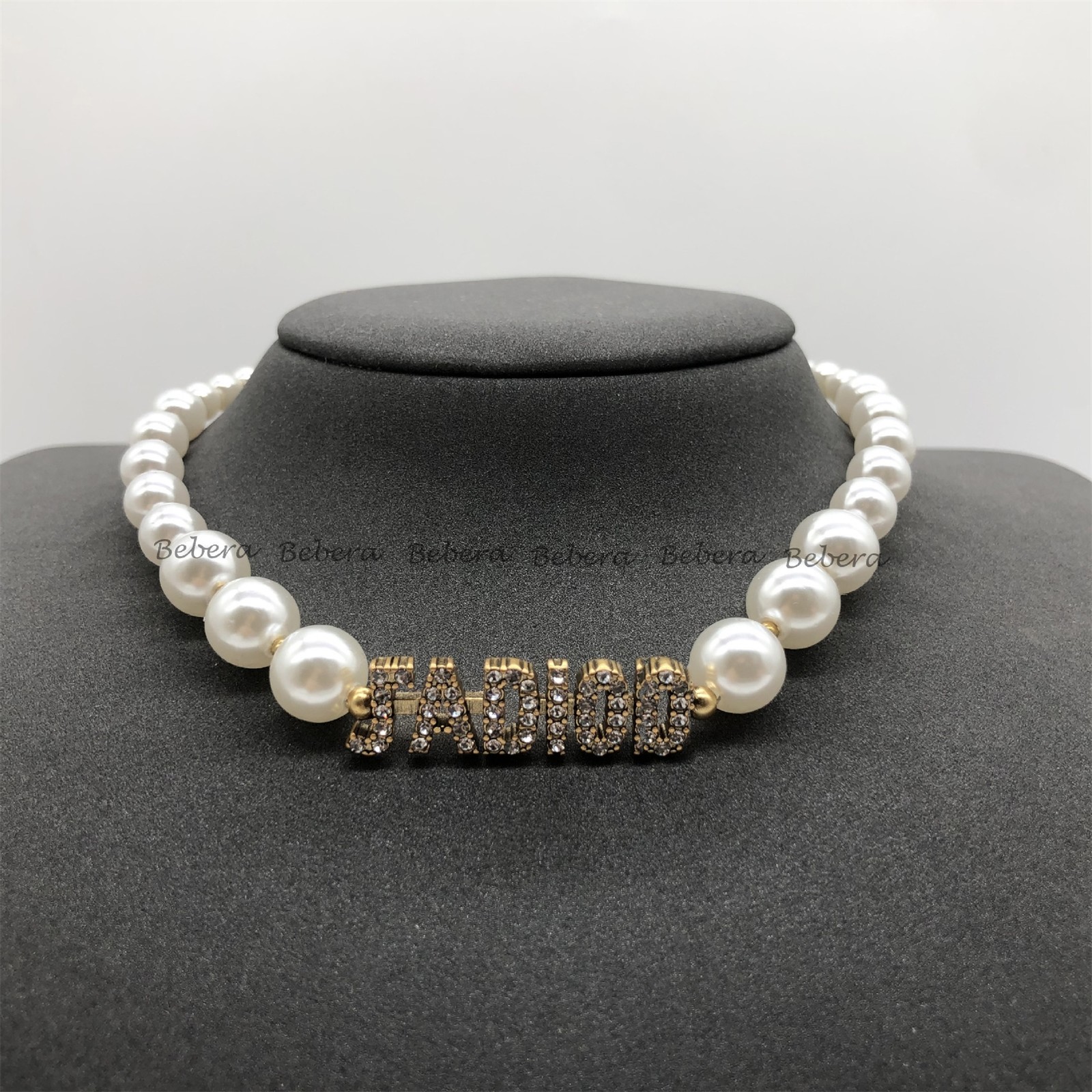 

D Jia Di Jia Wang red simple temperament CD letter full diamond five pointed star Pearl Necklacev, Silver